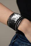 Heads Or MERMAID Tails - Paparazzi Accessories - Black Wrap Bracelet