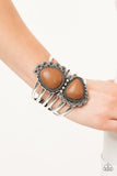 Nature Bound Paparazzi Accessories - Brown Hinge Bracelet