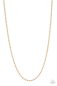 A dainty strand of gold ball chain drapes across the chest for a causal look. Features an adjustable ball chain connector.  Sold as one individual necklace.