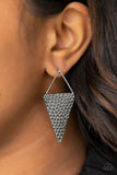 Have A Bite - Paparazzi Accessories - Black Earrings