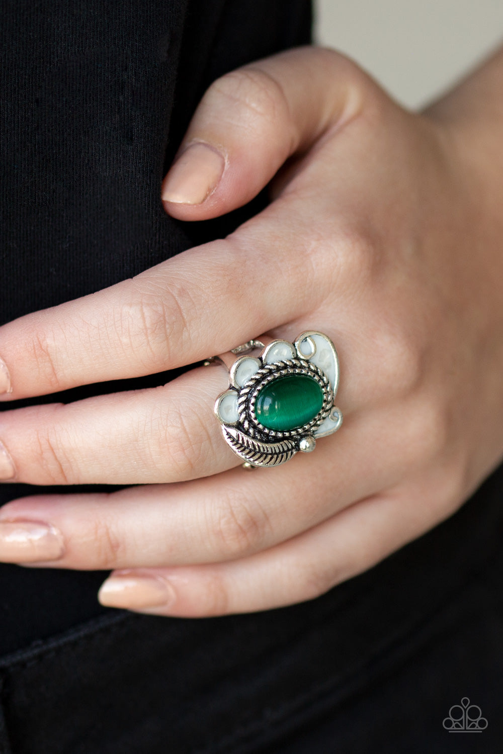 Green moonstone 2025 ring paparazzi