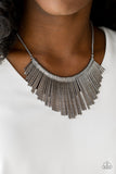 Metallic Mane - Paparazzi Accessories - Black Necklace