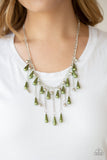 Fleur de Fringe - Paparazzi Accessories - Green Necklace