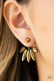 Stunningly Striking - Paparazzi Accessories - Brass Earrings