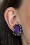 Glitter Enthusiast - Paparazzi Accessories - Purple Earrings