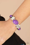 Abstract Appeal - Paparazzi Accessories - Purple Silver Hinge Bracelet