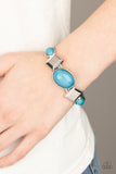 Abstract Appeal - Paparazzi Accessories - Blue Hinge Silver Bracelet