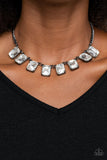 After Party Access - Paparazzi Accessories - Black Gunmetal Rhinestone Necklace