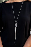 Times Square Stunner - Paparazzi Accessories - Silver Hematite Necklace