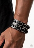 Throttle It Out - Paparazzi Accessories - Black Urban Bracelet