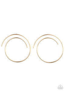 Vogue Vortex - Paparazzi Accessories - Gold Earrings