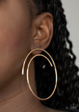 Vogue Vortex - Paparazzi Accessories - Gold Earrings