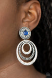 Bare Your Soul - Paparazzi Accessories - Blue Clip On Earrings