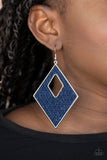 Woven Wanderer - Paparazzi Accessories - Blue Earrings