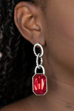 Superstar Status - Paparazzi Accessories - Red Earrings