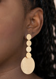 Idolized Illumination - Paparazzi Accessories - Gold Earrings