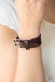 Tougher Than Leather - Paparazzi Accessories - Brown Leather Bracelet