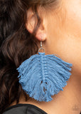 Macrame Mamba - Paparazzi Accessories - Blue Earrings