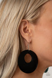 Island Hop - Paparazzi Accessories - Black Earrings