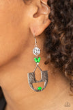 Modern Day Mecca - Paparazzi Accessories - Green Earrings