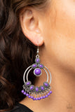 Palm Breeze - Paparazzi Accessories - Purple Earrings