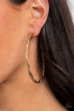 Totally Throttled - Paparazzi Accessories - Gold Hoop Earrings