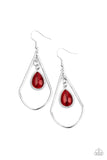 Ethereal Elegance - Paparazzi Accessories - Red Earrings