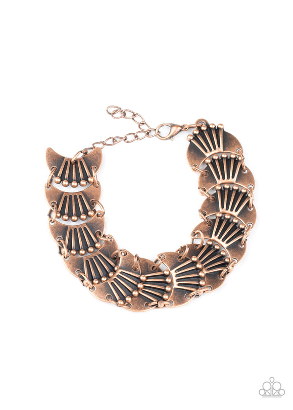 Moonlit Mesa - Paparazzi Accessories - Copper Bracelet