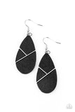 Sequoia Forest - Paparazzi Accessories - Black Earrings