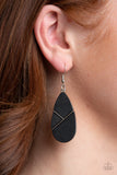 Sequoia Forest - Paparazzi Accessories - Black Earrings