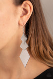 Danger Ahead - Paparazzi Accessories - Silver Earrings