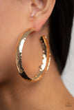 Check Out These Curves - Paparazzi Accessories - Gold Hoop Earrings