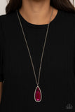 Watch Out For REIGN - Paparazzi Accessories - Pink Necklace
