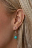 Adobe Adornment - Paparazzi Accessories - Blue Turquoise Silver Necklace