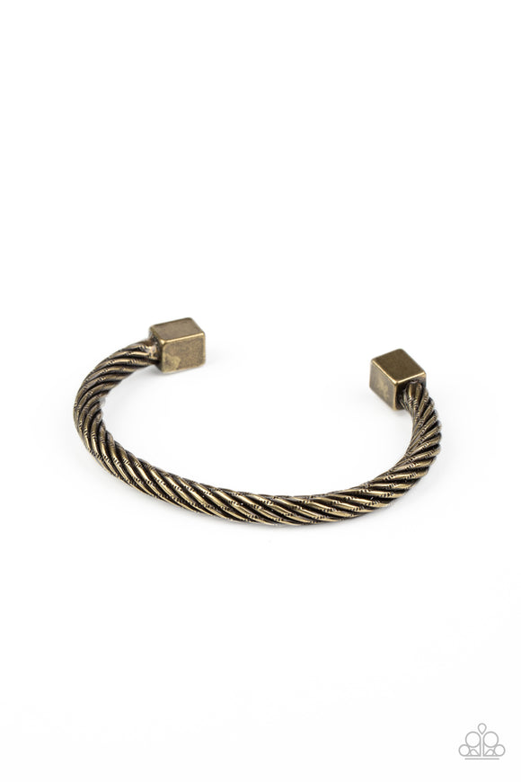 Block It Out - Paparazzi Accessories - Brass Cuff Bracelet