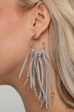 No Place Like HOMESPUN - Paparazzi Accessories - Silver Hoop Earrings