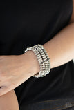 Best of LUXE - Paparazzi Accessories - White Rhinestone Bracelet