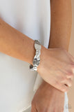 Absolutely Applique - Paparazzi Accessories - Silver Stretch Bracelet