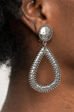 Beyond The Borders - Paparazzi Accessories - Silver Clip On Earrings