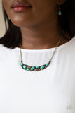 Cottage Garden - Paparazzi Accessories - Brass Turquoise Necklace