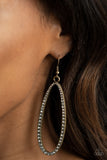 Dazzling Decorum - Paparazzi Accessories - Brass Earrings