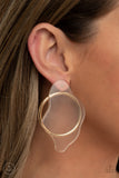 Clear The Way! - Paparazzi Accessories - Gold Acrylic Earrings