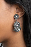 A DREAMCATCHER Come True - Paparazzi Accessories - Pink Clip On Silver Earrings