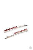 Satisfactory Sparkle - Paparazzi Accessories - Red Hair Clip