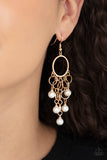 When Life Gives You Pearls - Paparazzi Accessories - Gold Earrings