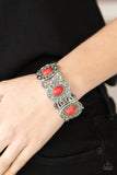 Desert Relic - Paparazzi Accessories - Red Bracelet