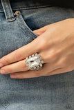 Galactic Glamour - Paparazzi Accessories - White Rhinestone Ring