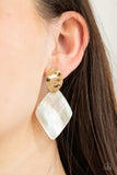 Alluringly Lustrous - Paparazzi Accessories - Gold Earring