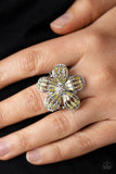 Botanical Ballroom - Paparazzi Accessories - Yellow Flower Ring