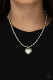 Heart Full of Fancy - Paparazzi Accessories - Green Necklace